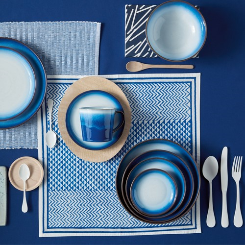 Coupe dessert plate, 21 x 2.5cm, Denby, Blue Haze