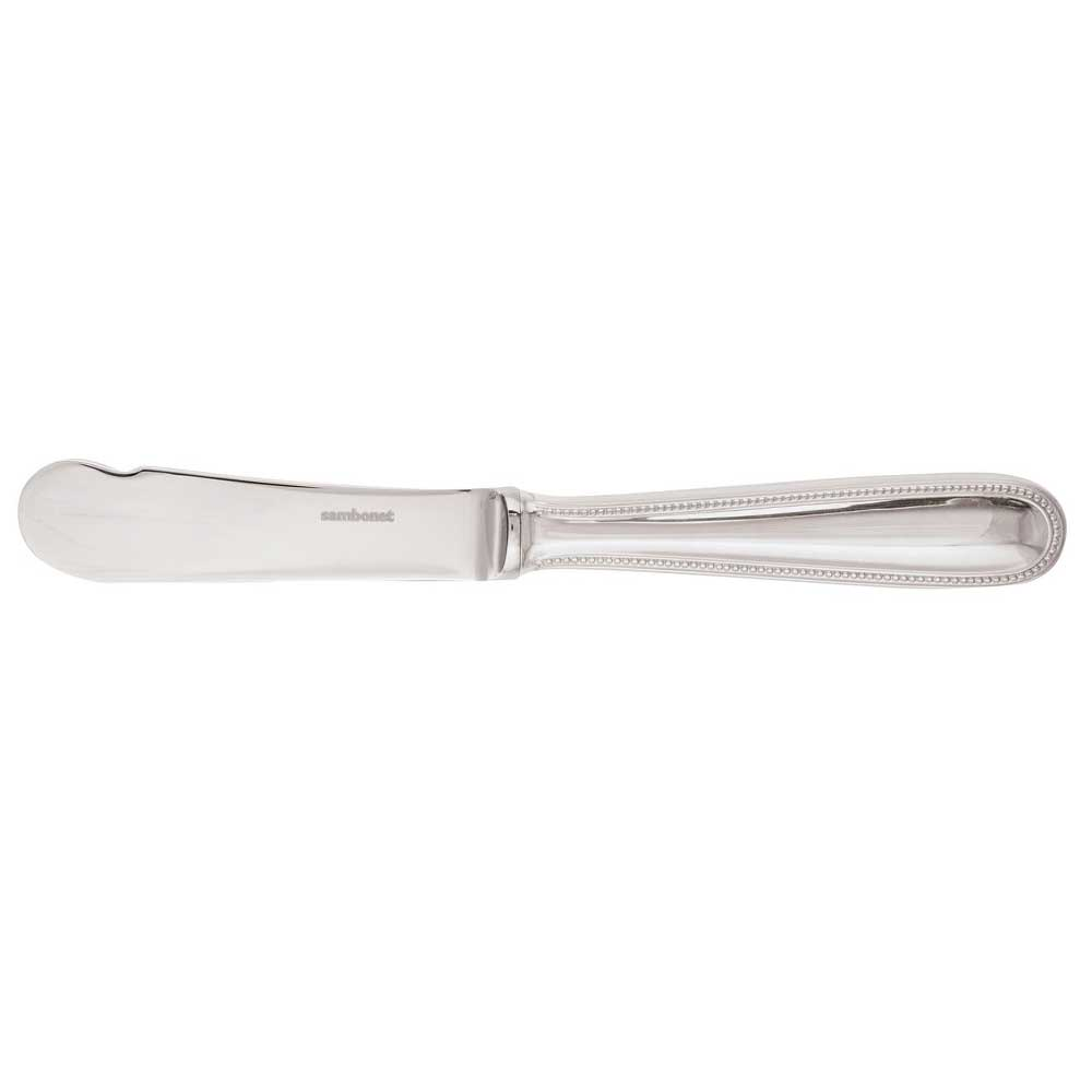Butter knife with hollow handle, Sambonet, Perles, silver plate