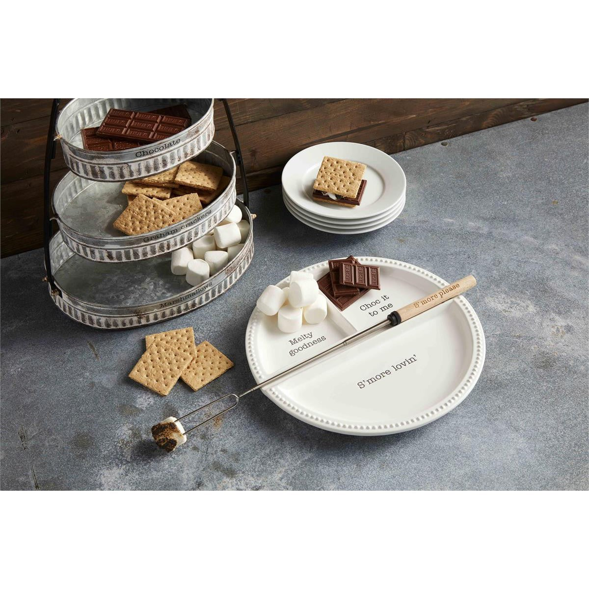 DISC-S'more Plate & Skewer Set