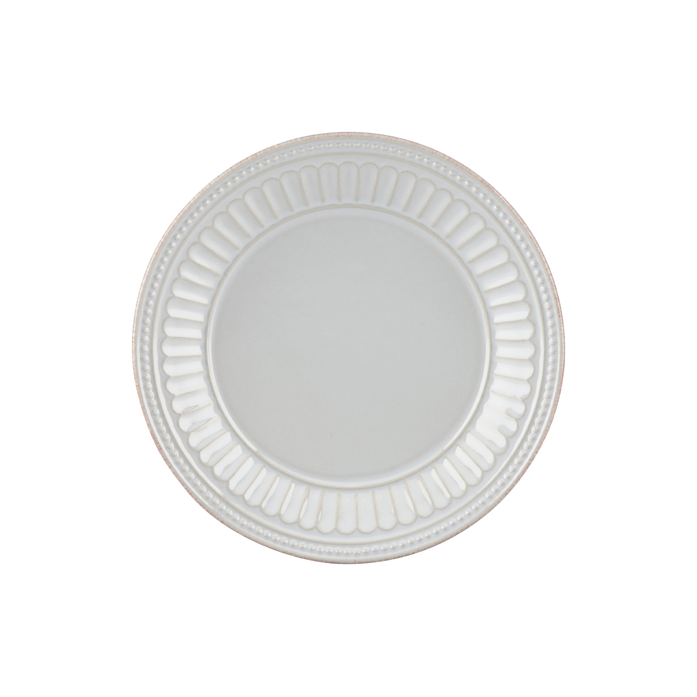 French Perle Groove Dove Dessert Plate