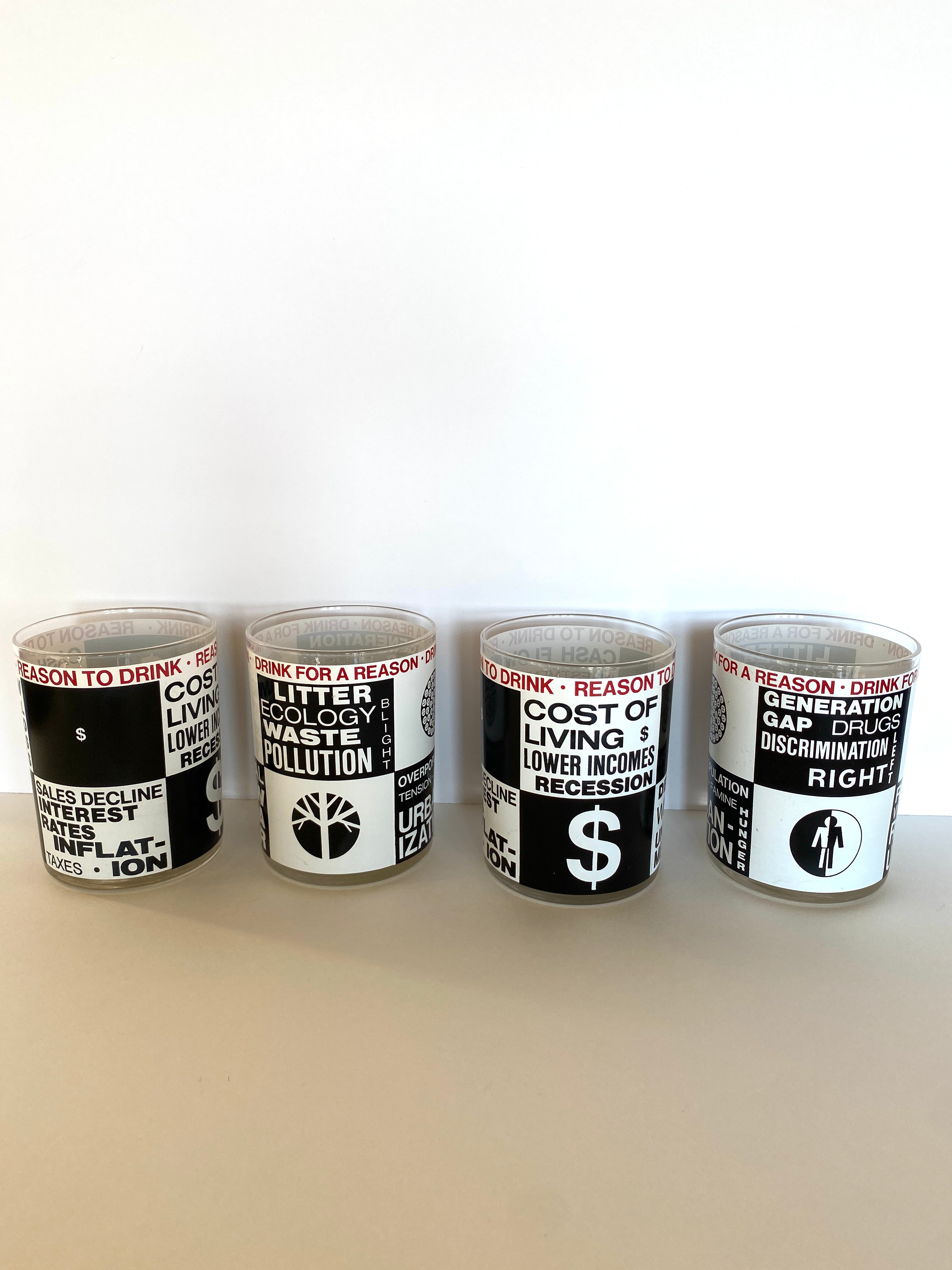 Mid Century Pop Art Glasses