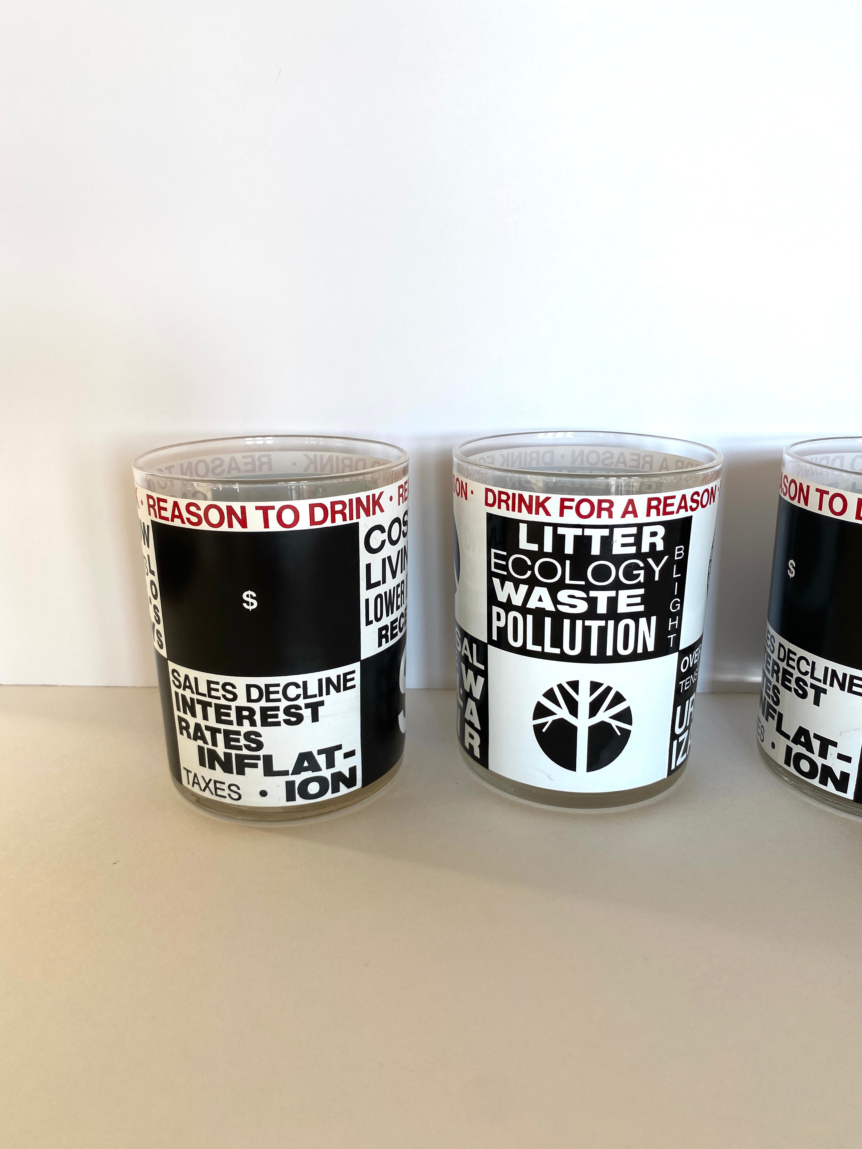 Mid Century Pop Art Glasses