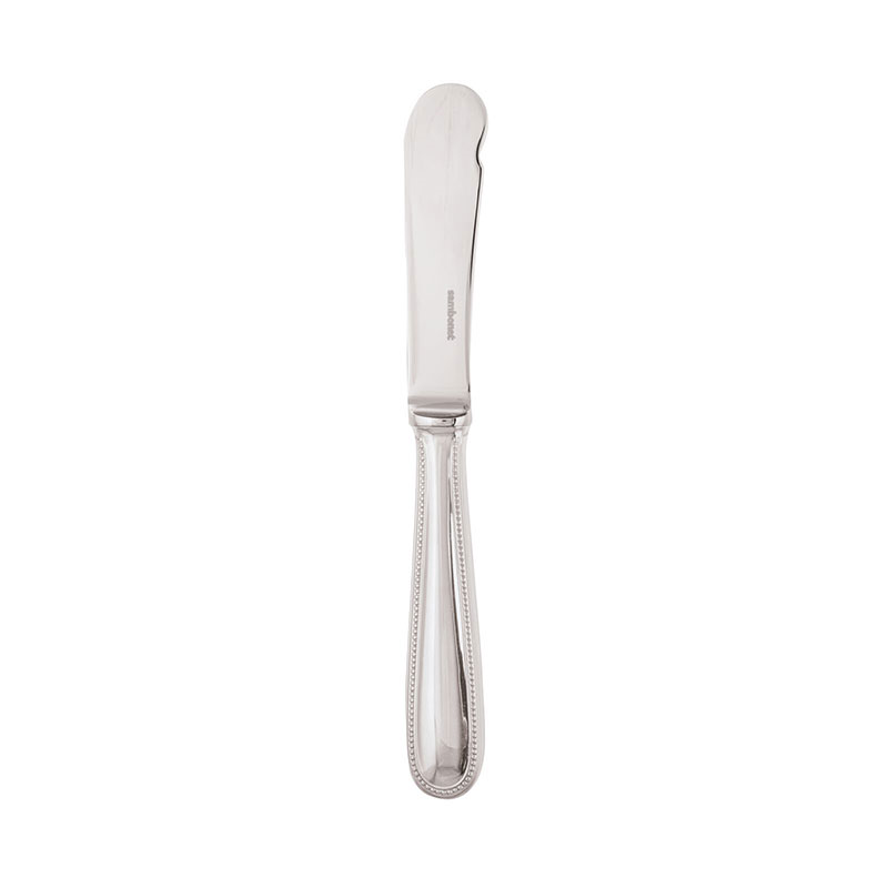 Butter knife with hollow handle, Sambonet, Perles, silver plate