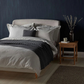 Herringbone stripe pillowcase, Loch Blue