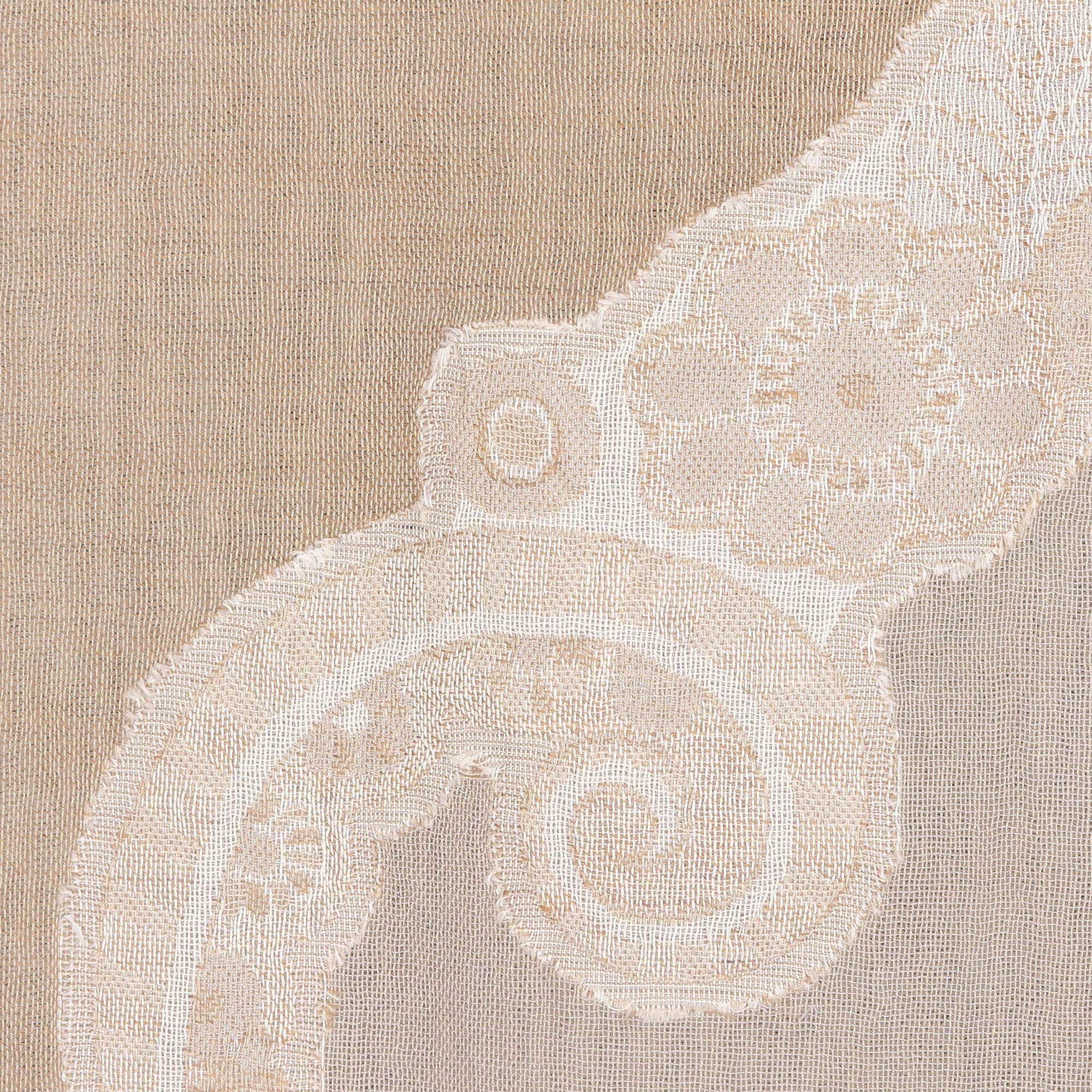 Cotton & Wool Shawl with Paisley Pattern Woven in India - Paisley Charm